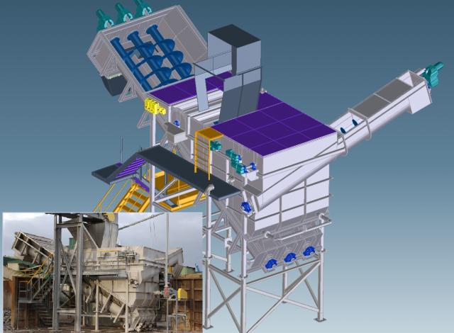 Konstruktie Galloo Separateur hydraulique en cad tekening